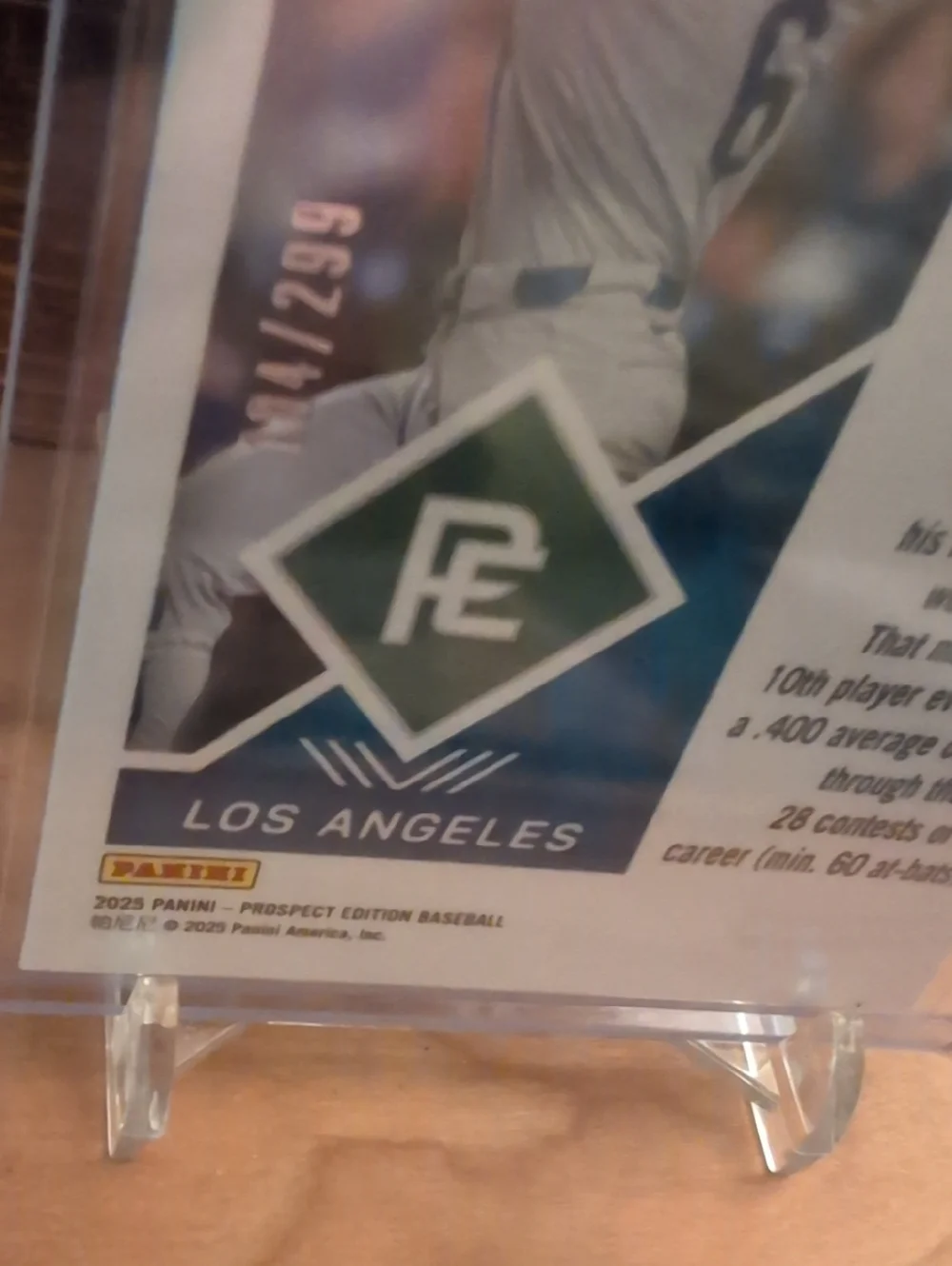 2025 Panini Hye-Seong Kim Prospect Edition Rookie Card #104/299 Dodgers - Picture 3 of 4
